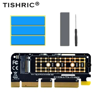 TISHRIC M. 2 NVME ל PCI-E 3.0 4X 8X 16X את כונן הזיכרון המוצק, קמה NVME מתאם SSD M2 NVME PCI Express PCI-E הרחבה כרטיס Riser