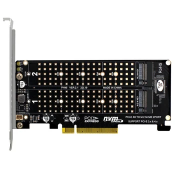 RAID Card PCI-E X8 כפול דיסק פשיטת כרטיס NVME מ. 2 מ ' מפתח SSD הרחבה מתאם המורחבת כפול NVME פשיטת PCI-E X8 פיצול כרטיס